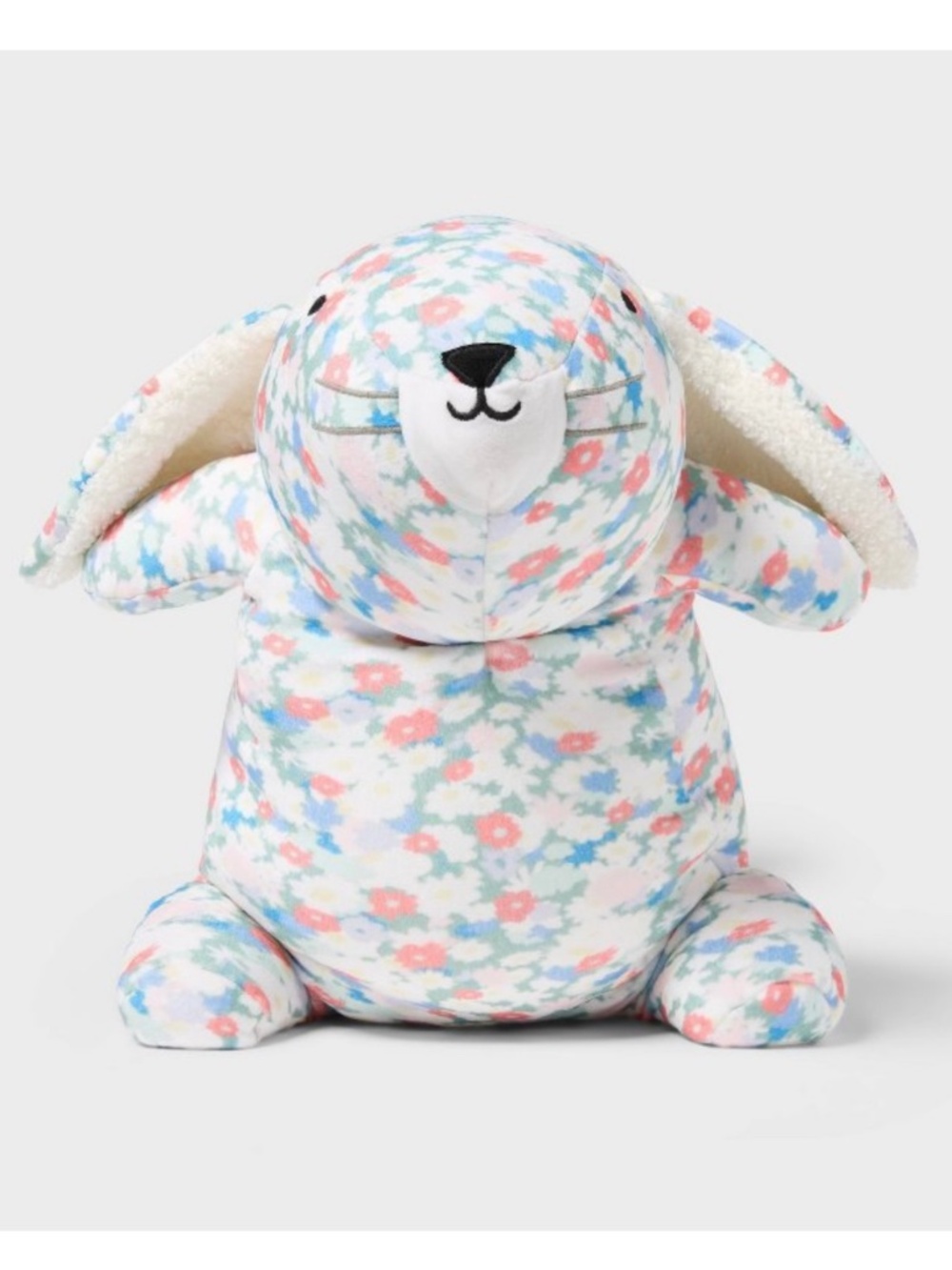 Floral Bunny Weighted Plush Throw Pillow - Pillowfort